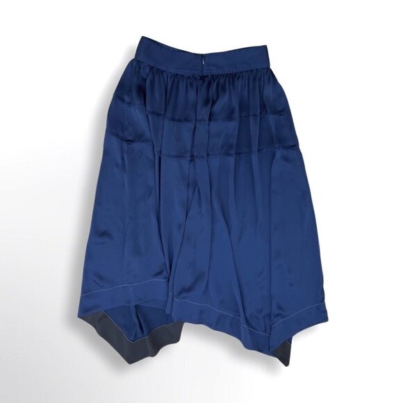 3.1 Phillip Lim navy blue satin asymmetric skirt size 2 - Picture 1 of 4